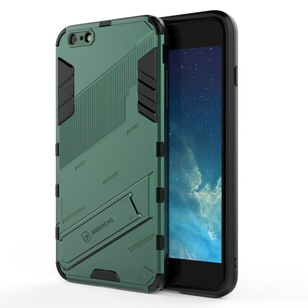 Punk Armor 2 in 1 PC + TPU Shockproof Case with Invisible Holder, For iPhone XS Max, For iPhone 6 & 6s, For iPhone 6 Plus & 6s  Plus