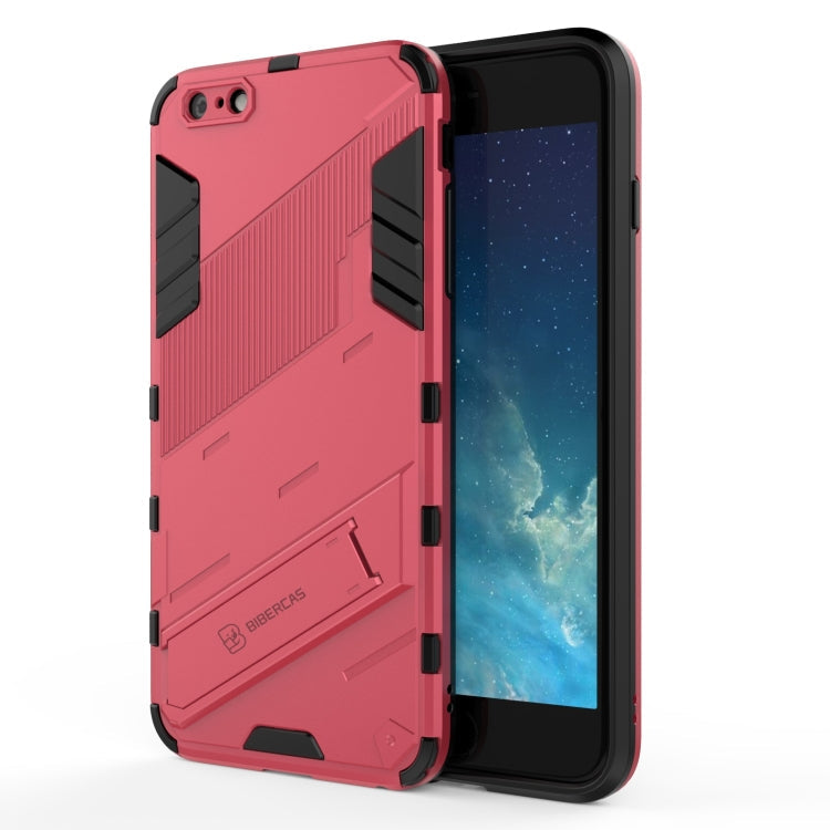 Punk Armor 2 in 1 PC + TPU Shockproof Case with Invisible Holder, For iPhone XS Max, For iPhone 6 & 6s, For iPhone 6 Plus & 6s  Plus