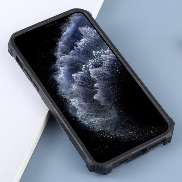 Camouflage Armor Shockproof TPU + PC Magnetic Protective Case with Holder