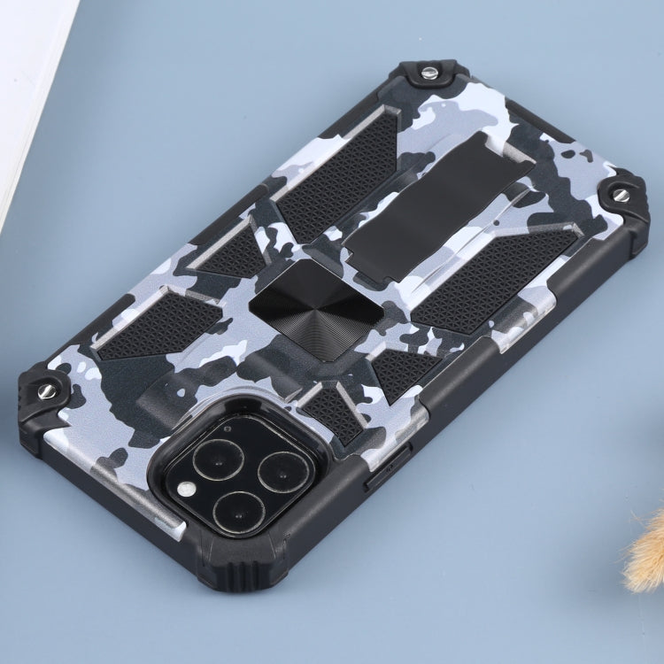 Camouflage Armor Shockproof TPU + PC Magnetic Protective Case with Holder