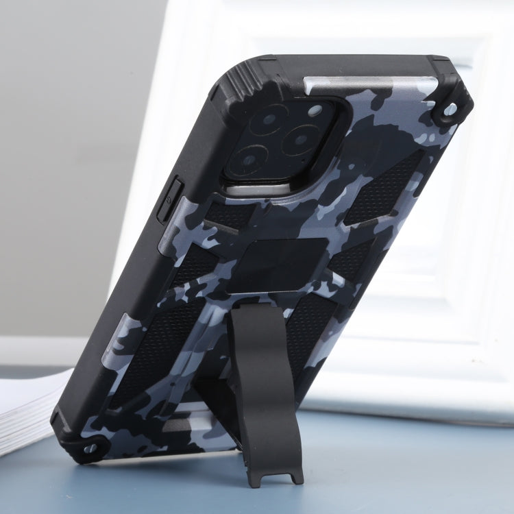 Camouflage Armor Shockproof TPU + PC Magnetic Protective Case with Holder