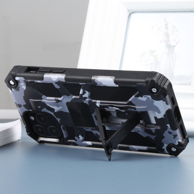 Camouflage Armor Shockproof TPU + PC Magnetic Protective Case with Holder