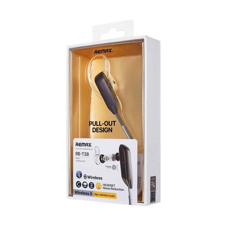 Remax RB-T38 Bluetooth 5.0 Wireless Metal Noise Reduction Bluetooth Earphone(Black)