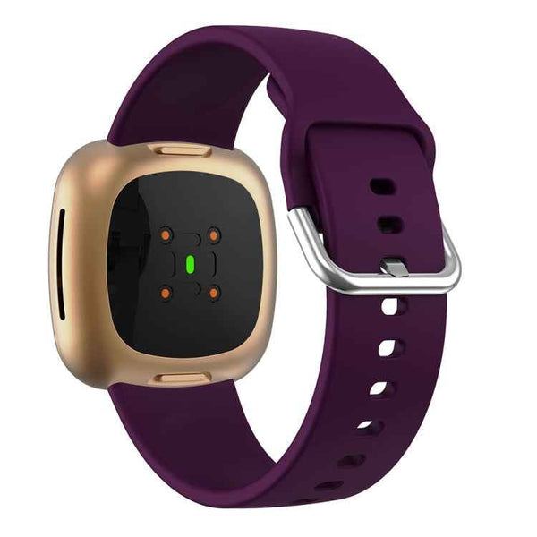 For Fitbit Versa 3 Silicone Watch Band(Purple)