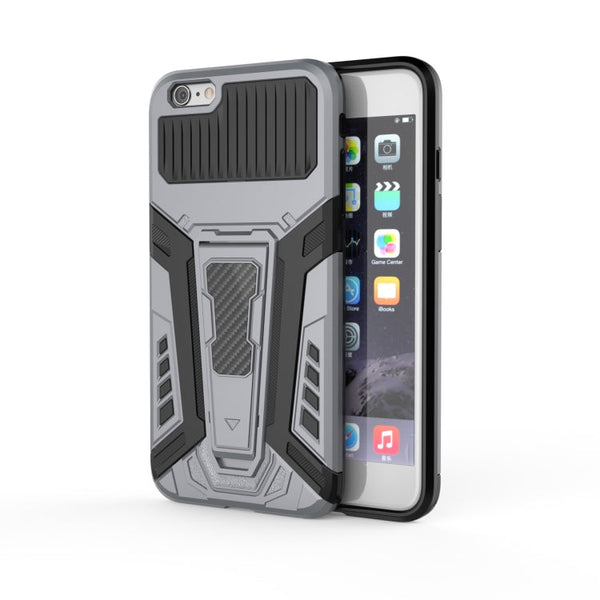 War Chariot Series Armor All-inclusive Shockproof PC + TPU Protective Case with Invisible Holder