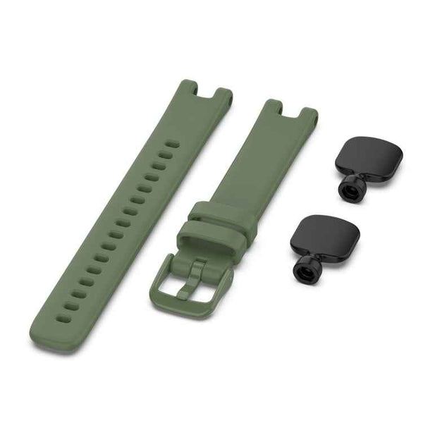 For Garmin Lily Silicone Watch Band with Dismantling Tools(Dark Green)