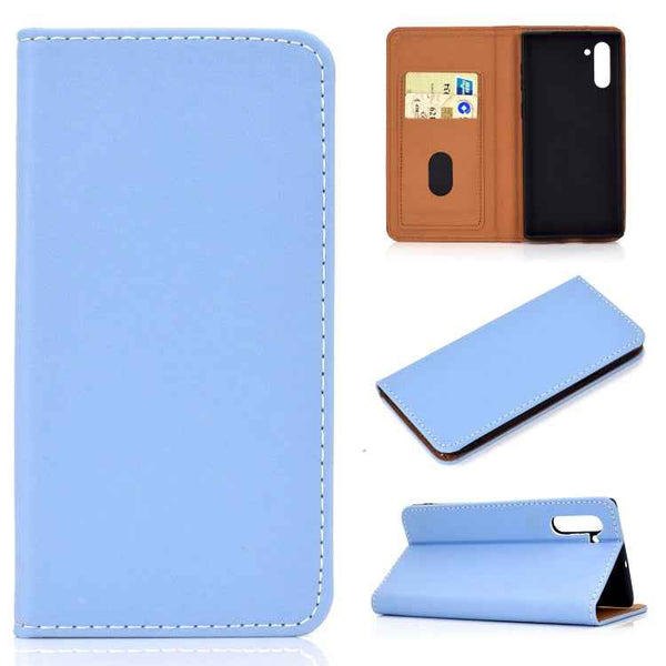 Solid Color Magnetic Horizontal Flip Leather Case with Card Slot & Holder, For Galaxy Note 10
