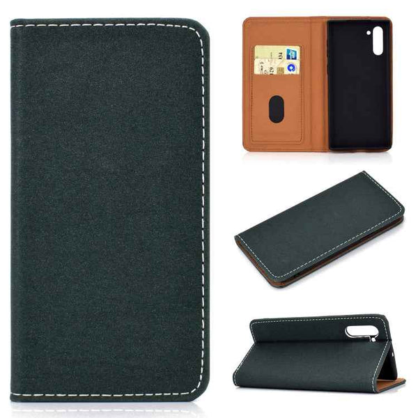 Solid Color Magnetic Horizontal Flip Leather Case with Card Slot & Holder, For Galaxy Note 10