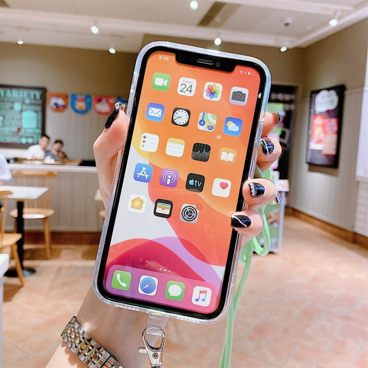 Hollow Marble Pattern TPU Shockproof Protective Case with Neck Strap Rope, For iPhone 11 Pro, For iPhone 11 Pro Max, For iPhone 12 mini, For iPhone 12 Pro