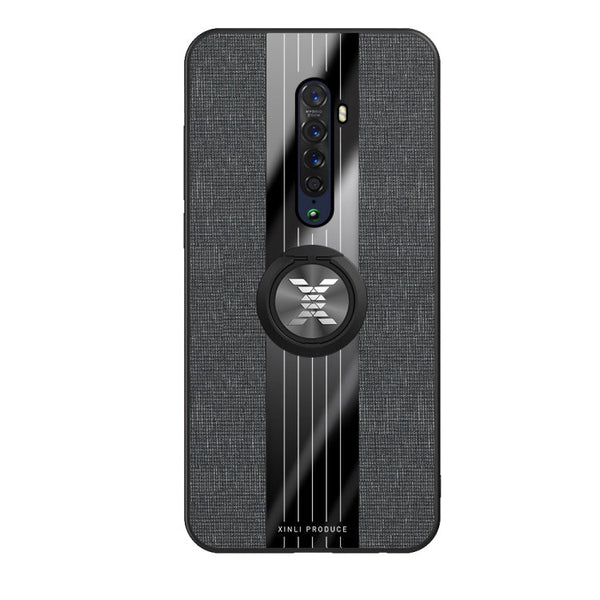 XINLI Stitching Cloth Textue Shockproof TPU Protective Case with Ring Holder