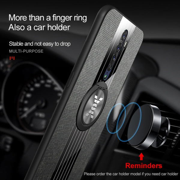 XINLI Stitching Cloth Textue Shockproof TPU Protective Case with Ring Holder