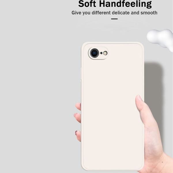 Solid Color Imitation Liquid Silicone Straight Edge Dropproof Full Coverage Protective Case, For iPhone SE 2022 / SE 2020 / 8 / 7, For iPhone 8 Plus / 7 Plus
