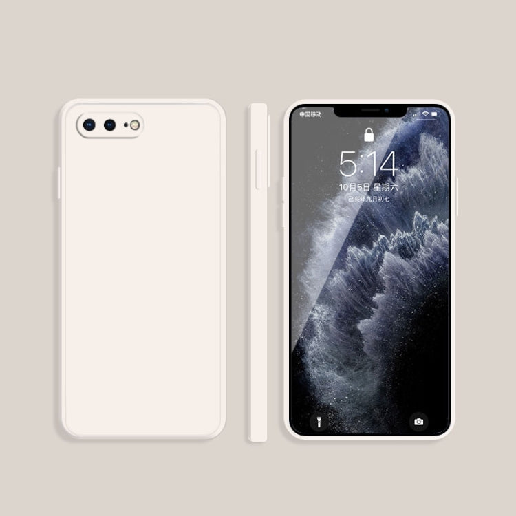 Solid Color Imitation Liquid Silicone Straight Edge Dropproof Full Coverage Protective Case, For iPhone SE 2022 / SE 2020 / 8 / 7, For iPhone 8 Plus / 7 Plus