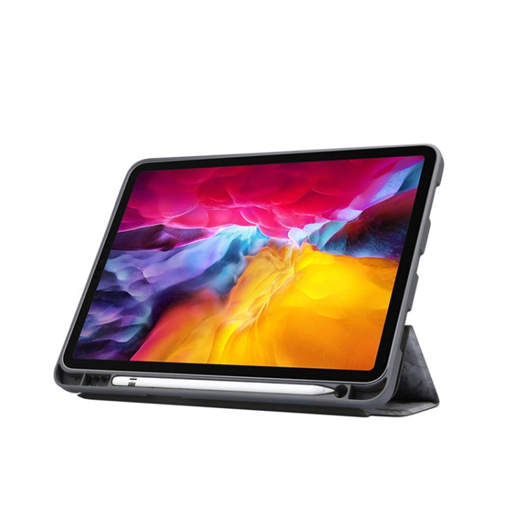 Marble Texture Horizontal Flip Leather Case with Three-folding Holder & Sleep / Wake-up Function