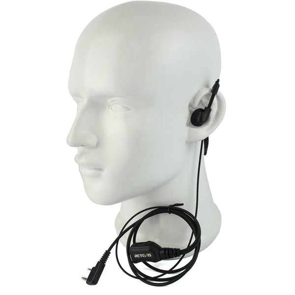 RETEVIS R-111 G Type PTT Adjustable Volume Earphone Microphone for H-777/RT-5R/RT1/RT2/RT5, R-111 K Head
