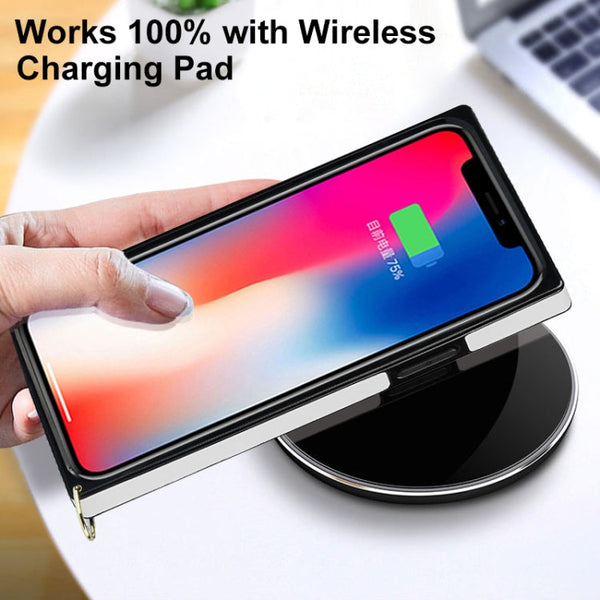 Elegant Rhombic Pattern Microfiber Leather +TPU Shockproof Case with Crossbody Strap Chain, For iPhone SE 2022 / SE 2020 / 8 / 7, For iPhone 8 Plus / 7 Plus, For iPhone X / XS, For iPhone XR