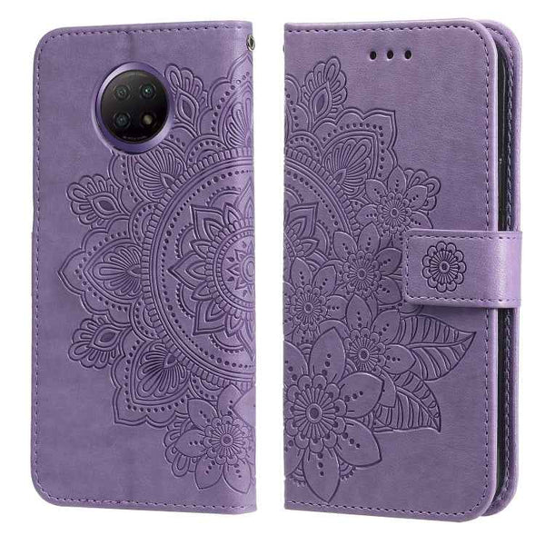 7-petal Flowers Embossing Pattern Horizontal Flip PU Leather Case with Holder & Card Slots & Wallet & Photo Frame, For Xiaomi Redmi Note 9T 5G / Note 9 5G (CN Version), For Xiaomi Redmi Note 9 4G (Foreign Version) / Mi 10X 4G                           ...