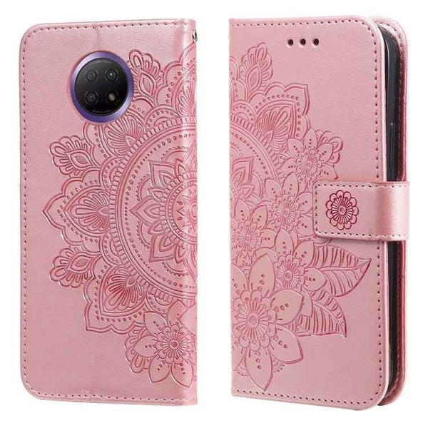 7-petal Flowers Embossing Pattern Horizontal Flip PU Leather Case with Holder & Card Slots & Wallet & Photo Frame, For Xiaomi Redmi Note 9T 5G / Note 9 5G (CN Version), For Xiaomi Redmi Note 9 4G (Foreign Version) / Mi 10X 4G                           ...