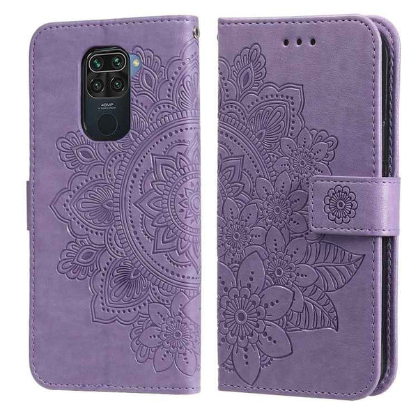 7-petal Flowers Embossing Pattern Horizontal Flip PU Leather Case with Holder & Card Slots & Wallet & Photo Frame, For Xiaomi Redmi Note 9T 5G / Note 9 5G (CN Version), For Xiaomi Redmi Note 9 4G (Foreign Version) / Mi 10X 4G                           ...