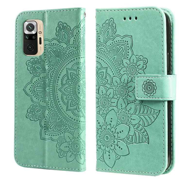7-petal Flowers Embossing Pattern Horizontal Flip PU Leather Case with Holder & Card Slots & Wallet & Photo Frame, For Xiaomi Redmi Note 9T 5G / Note 9 5G (CN Version), For Xiaomi Redmi Note 9 4G (Foreign Version) / Mi 10X 4G                           ...