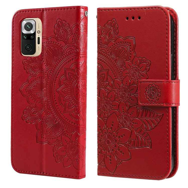 7-petal Flowers Embossing Pattern Horizontal Flip PU Leather Case with Holder & Card Slots & Wallet & Photo Frame, For Xiaomi Redmi Note 9T 5G / Note 9 5G (CN Version), For Xiaomi Redmi Note 9 4G (Foreign Version) / Mi 10X 4G                           ...
