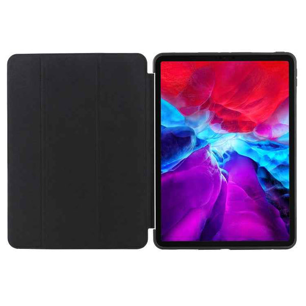 For iPad Pro 11 2022 / 2021 / 2020 TPU Horizontal Flip Leather Tablet Case with Three-folding Holder(Black)