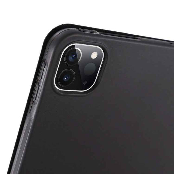 For iPad Pro 11 2022 / 2021 / 2020 TPU Horizontal Flip Leather Tablet Case with Three-folding Holder(Black)