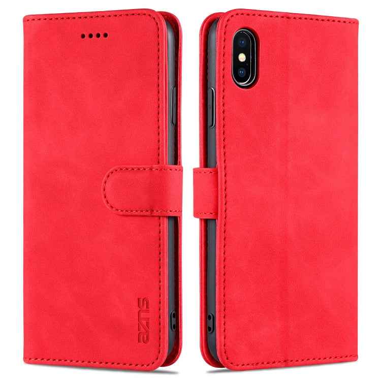 AZNS Skin Feel Calf Texture Horizontal Flip Leather Case with Card Slots & Holder & Wallet, For iPhone XS Max, For iPhone XR