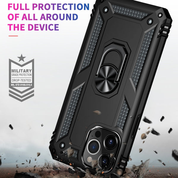 Shockproof TPU + PC Protective Case with 360 Degree Rotating Holder, For iPhone 13 Pro Max