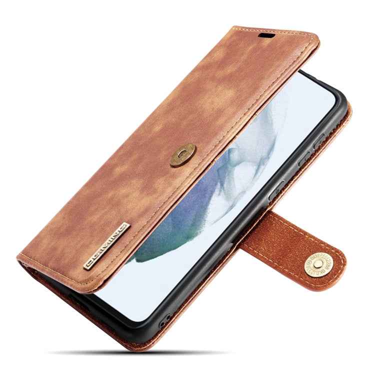 DG.MING Crazy Horse Texture Flip Detachable Magnetic Leather Case with Holder & Card Slots & Wallet, For Samsung Galaxy S21 FE