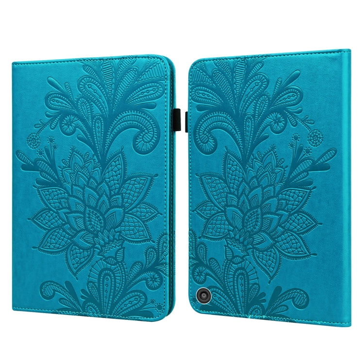 Lace Flower Embossing Pattern Horizontal Flip Leather Case with Holder & Card Slots & Wallet & Photo Frame & Sleep / Wake-up Function, For Amazon Kindle Fire HD 8 2020 / HD 8 Plus 2020, For Amazon Kindle Fire HD 10 2019 / 2018 / 2017 / 2016