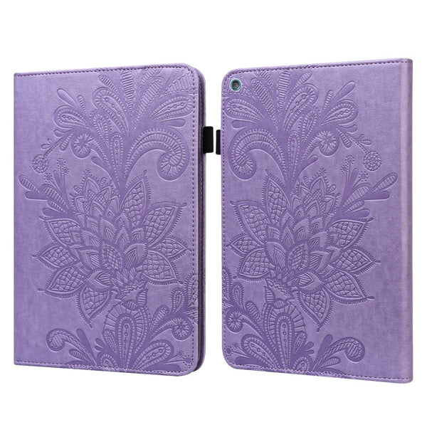 Lace Flower Embossing Pattern Horizontal Flip Leather Case with Holder & Card Slots & Wallet & Photo Frame & Sleep / Wake-up Function, For Amazon Kindle Fire HD 8 2020 / HD 8 Plus 2020, For Amazon Kindle Fire HD 10 2019 / 2018 / 2017 / 2016
