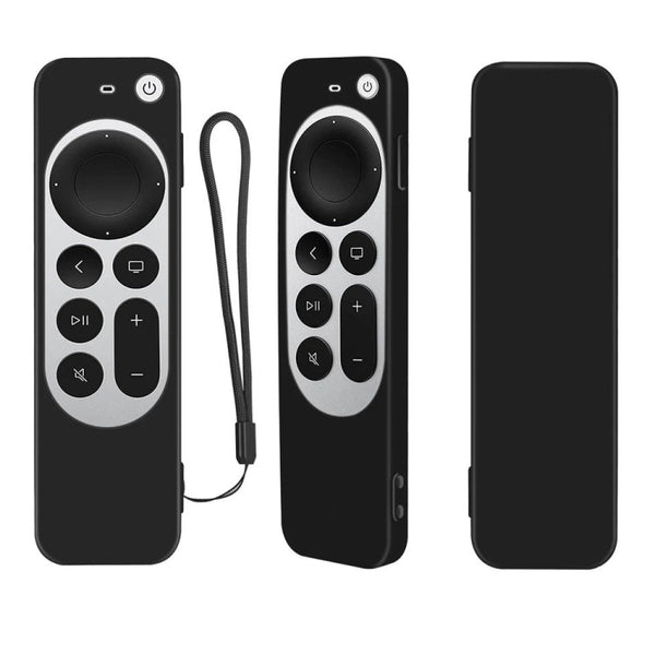 Silicone Protective Case Cover with Rope For Apple TV 4K 4th Siri Remote Controller