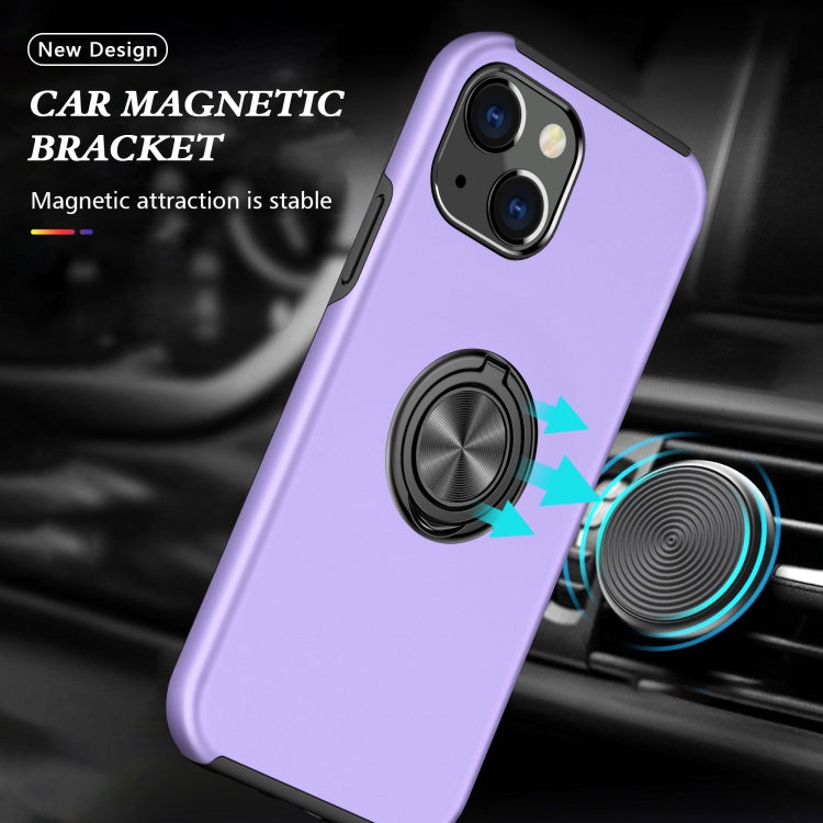 PC + TPU Shockproof Magnetic Protective Case with Invisible Ring Holder, For iPhone 13 Pro Max