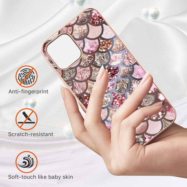 Electroplating Pattern IMD TPU Shockproof Case, For iPhone 13 mini, For iPhone 13, For iPhone 13 Pro, For iPhone 13 Pro Max