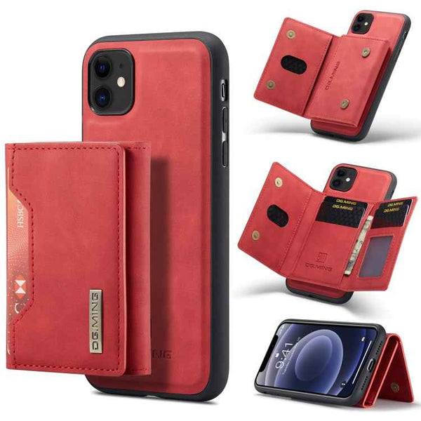 DG.MING M2 Series 3-Fold Multi Card Bag + Magnetic Back Cover Shockproof Case with Wallet & Holder Function, For iPhone 11, For iPhone 11 Pro, For iPhone 11 Pro Max