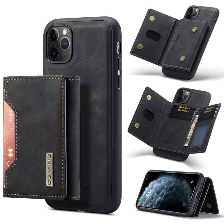 DG.MING M2 Series 3-Fold Multi Card Bag + Magnetic Back Cover Shockproof Case with Wallet & Holder Function, For iPhone 11, For iPhone 11 Pro, For iPhone 11 Pro Max
