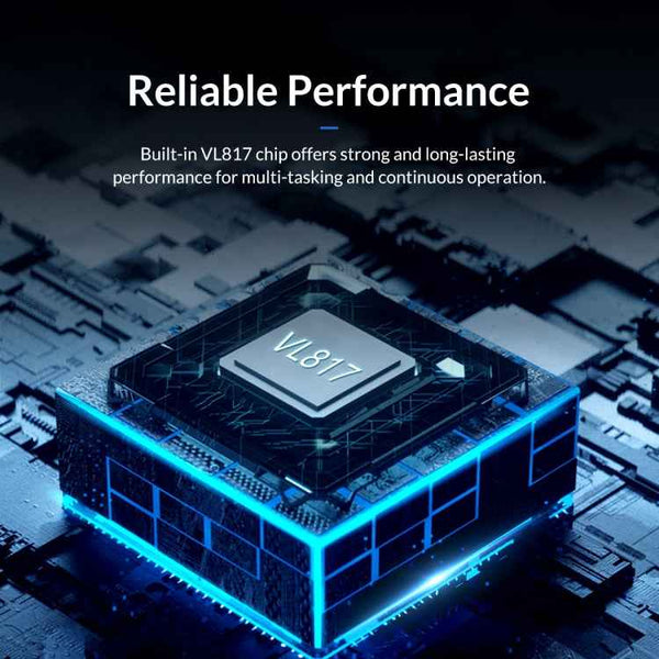 ORICO AT2U3-7AB-GY-BP 7 In 1 Aluminum Alloy Multi-Port USB HUB with Individual Switches, EU Plug