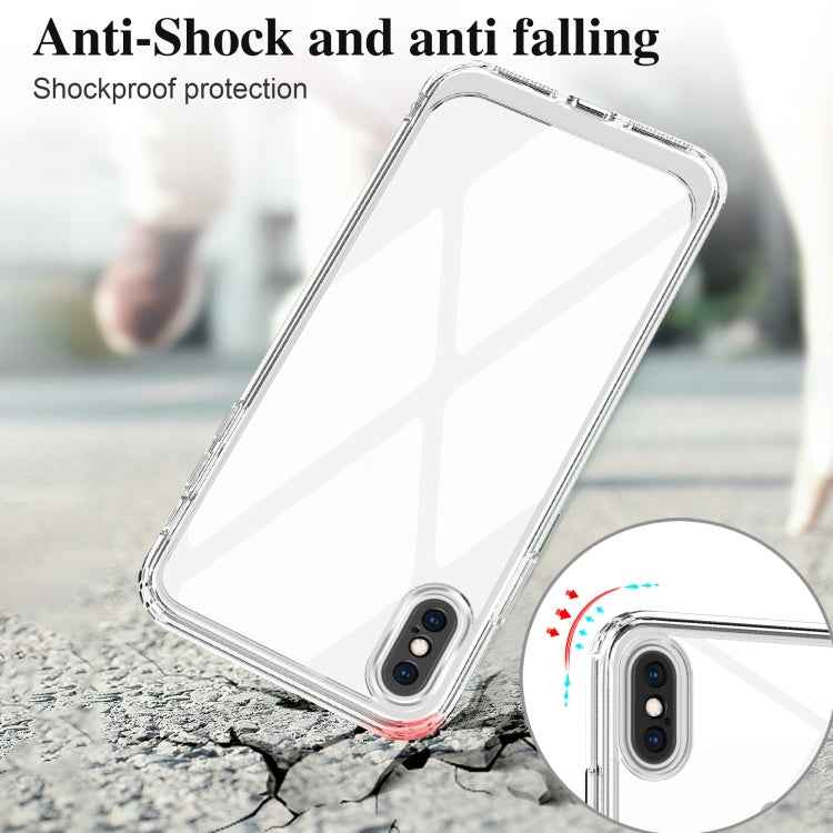 For iPhone X / XS Crystal Clear Shockproof PC  TPU Protective Case(Transparent)