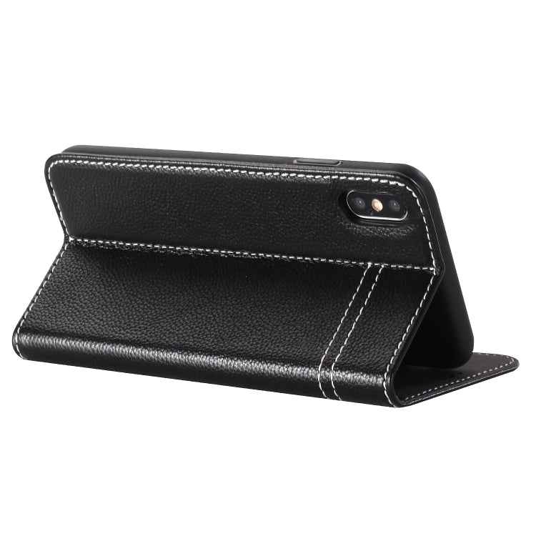 GEBEI Top-grain Leather Horizontal Flip Protective Case with Holder & Card Slots, For iPhone XS Max, For Galaxy Note 10, For Galaxy Note 10+