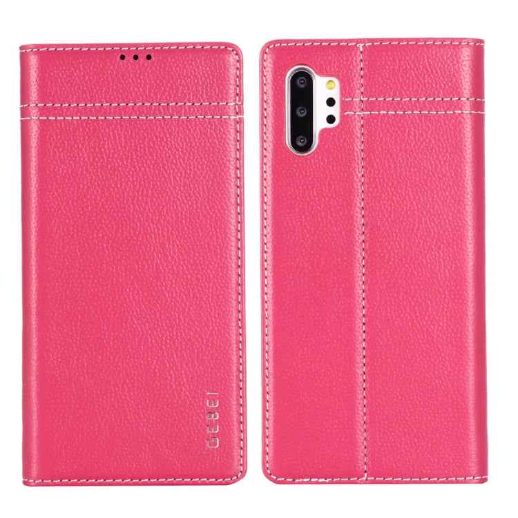 GEBEI Top-grain Leather Horizontal Flip Protective Case with Holder & Card Slots, For iPhone XS Max, For Galaxy Note 10, For Galaxy Note 10+
