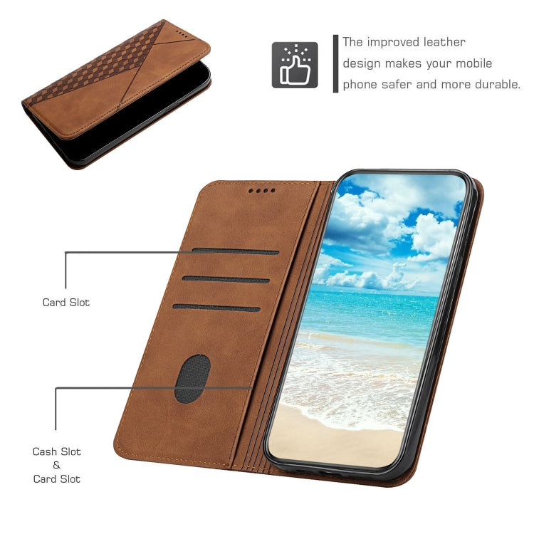 Diamond Pattern Splicing Skin Feel Magnetic Horizontal Flip Leather Case with Card Slots & Holder & Wallet, For iPhone 11 Pro, For iPhone 11 Pro Max, For iPhone X / XS, For iPhone XR