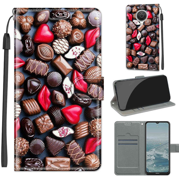 Voltage Coloured Drawing Magnetic Clasp Horizontal Flip PU Leather Case with Holder & Card Slots
