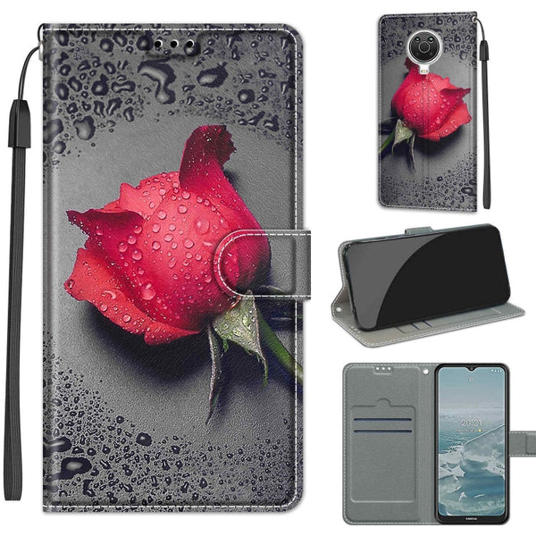 Voltage Coloured Drawing Magnetic Clasp Horizontal Flip PU Leather Case with Holder & Card Slots
