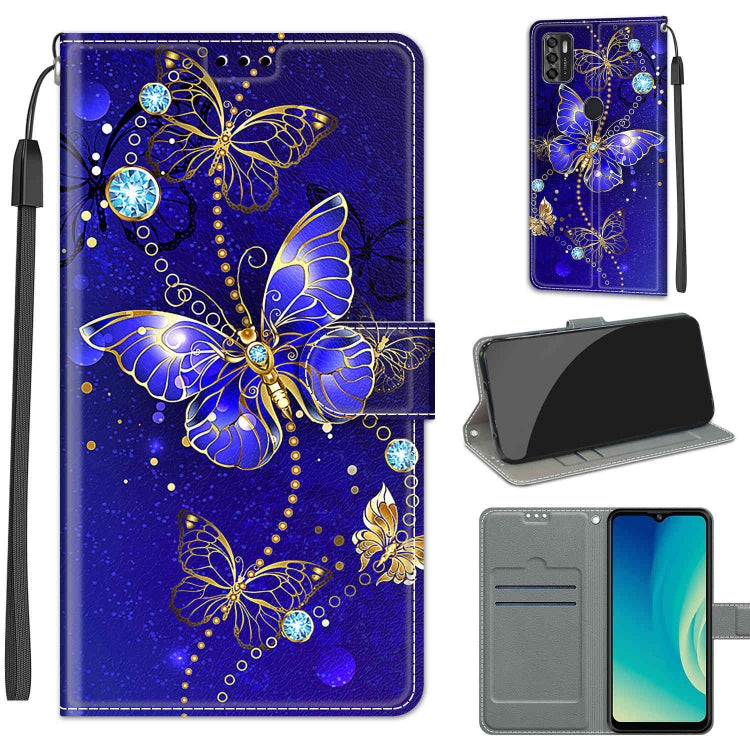 Voltage Coloured Drawing Magnetic Clasp Horizontal Flip PU Leather Case with Holder & Card Slots