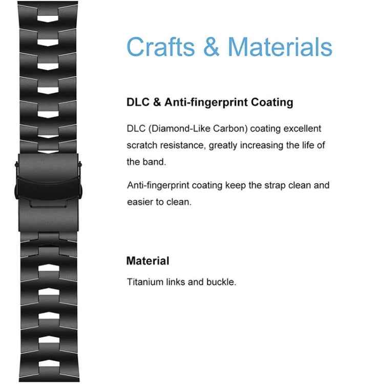 22mm Titanium Alloy Quick Release Replacement Watchband, For Garmin Fenix 6