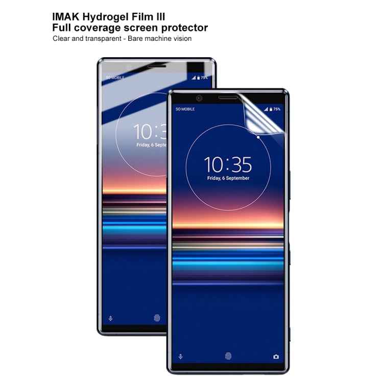 2 PCS IMAK Curved Full Screen Hydrogel Film 3 Screen Protector, For Sony Xperia 5, For iPhone 11, For iPhone 11 Pro, For iPhone 11 Pro Max