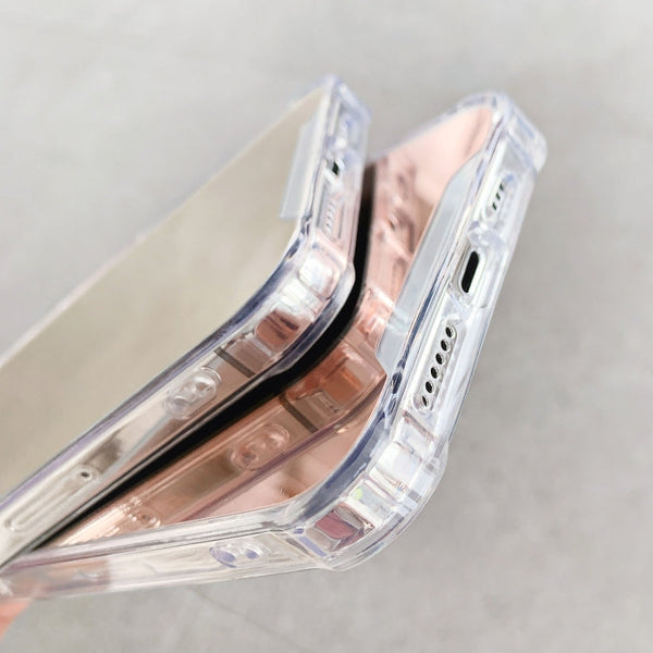 TPU + Acrylic Four Drop Luxury Plating Mirror Phone Case Cover