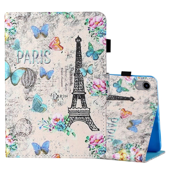 Coloured Drawing Stitching Horizontal Flip Leather Case with Holder & Card Slot & Sleep / Wake-up Function, For iPad mini 2024 / mini 6