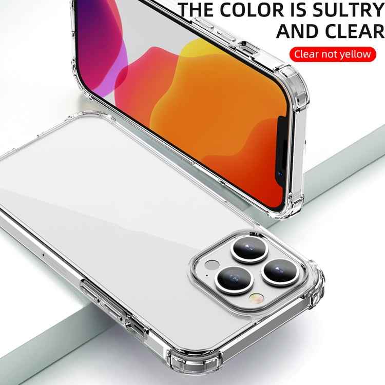 iPAKY Crystal Clear Series Transparent Shockproof TPU + PC Protective Case, For iPhone 13, For iPhone 13 Pro, For iPhone 13 Pro Max
